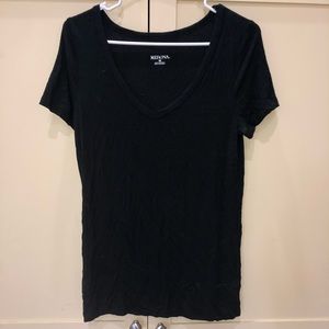 Black short sleeve top